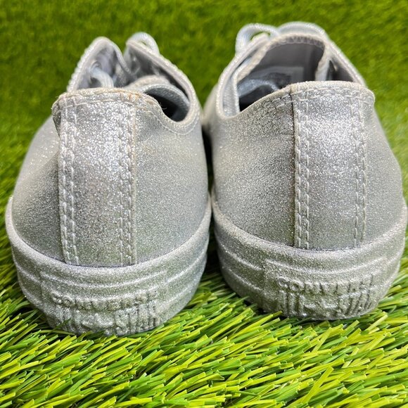 Converse Chuck Taylor All Star Low Womens Size 8 Silver Athletic Shoes Sneakers - Picture 6 of 10
